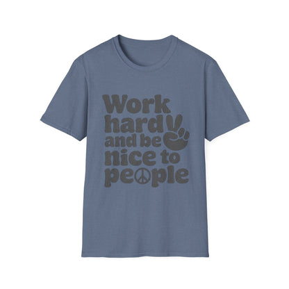 Positive Vibes Softstyle T-Shirt - Be Nice to People and Spread Peace