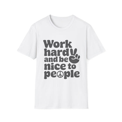 Positive Vibes Softstyle T-Shirt - Be Nice to People and Spread Peace