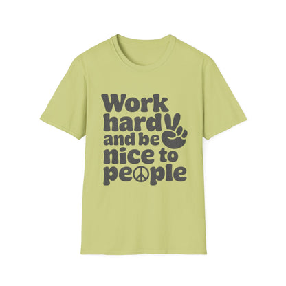 Positive Vibes Softstyle T-Shirt - Be Nice to People and Spread Peace