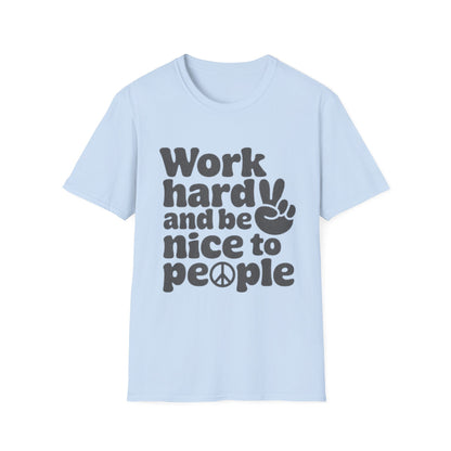 Positive Vibes Softstyle T-Shirt - Be Nice to People and Spread Peace