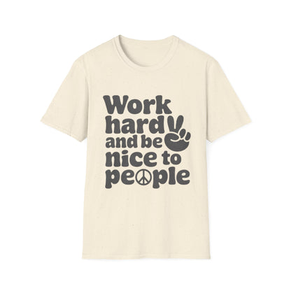 Positive Vibes Softstyle T-Shirt - Be Nice to People and Spread Peace