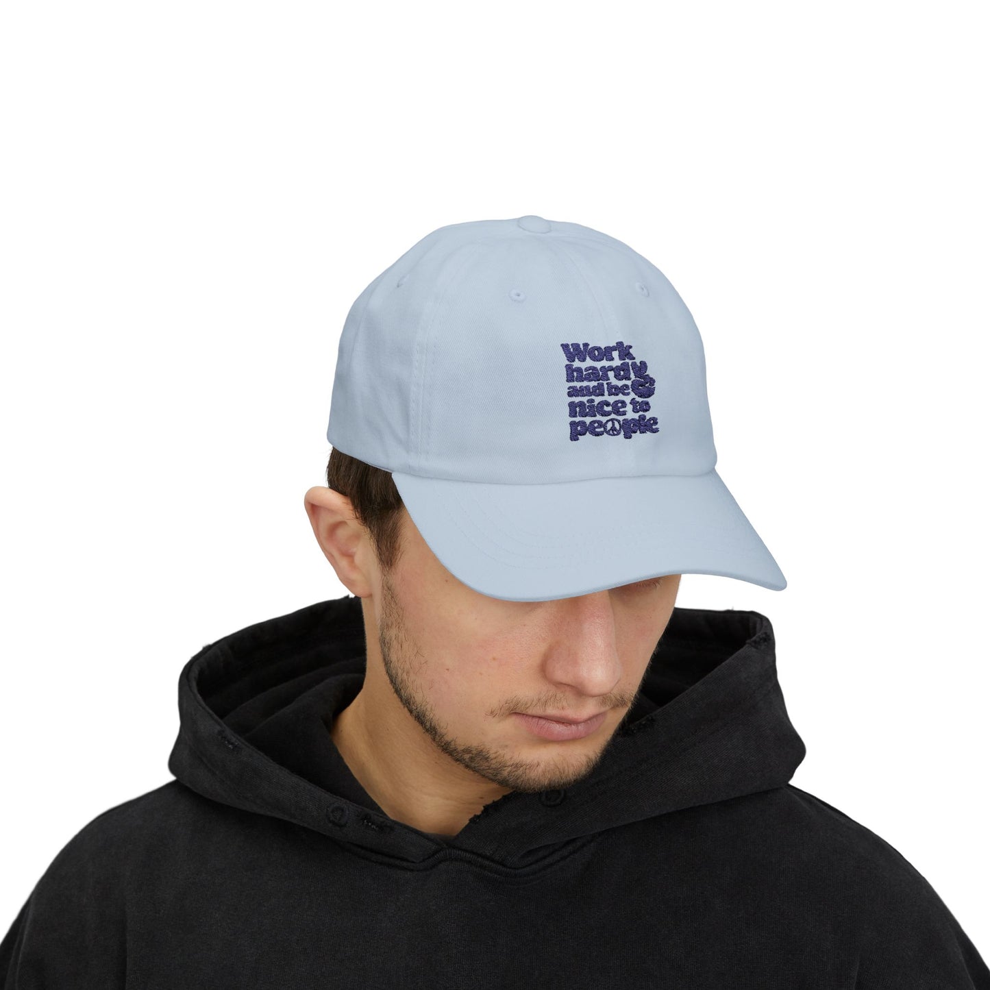 Inspirational Dad Cap - "Work Hard, Be Nice to People"