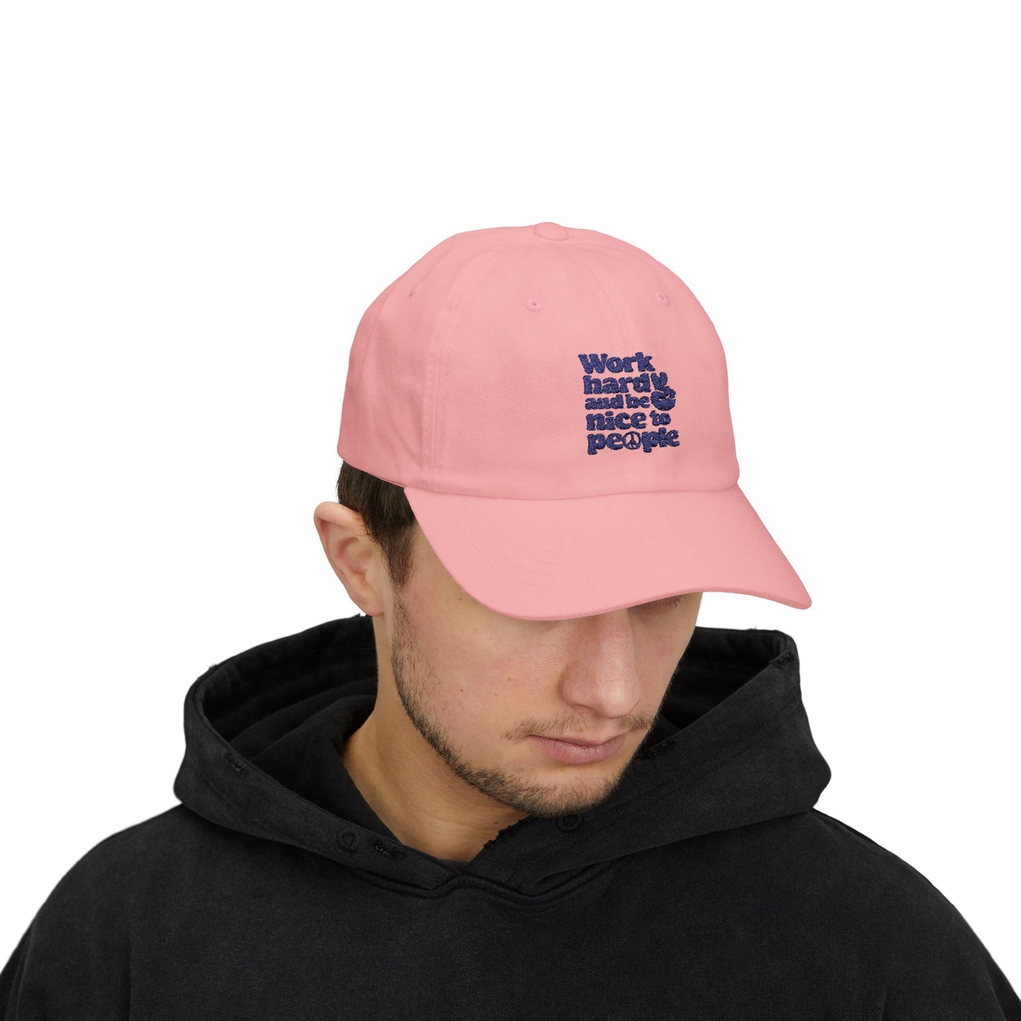 Inspirational Dad Cap - "Work Hard, Be Nice to People"